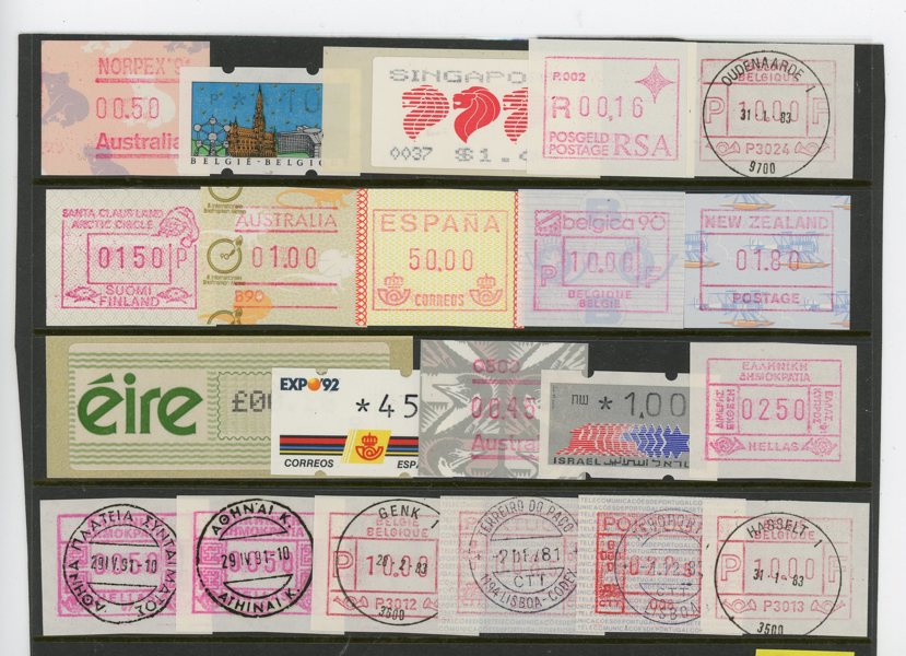 Frankerings-etiketter, FRAMA etc: stor samling ca 2500st xx/o ex.