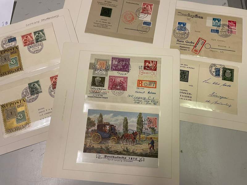 TYSKLAND; Zoner och efterkrig: ca 300 försändelser.