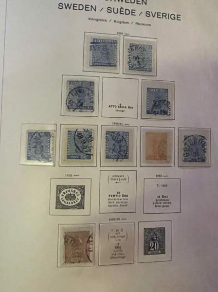 Två Stämplade Samlingar Sverige.