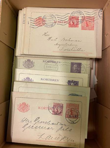 Helsaker Kort-Brev (Kb): stämplad samling, alla med rivkant.