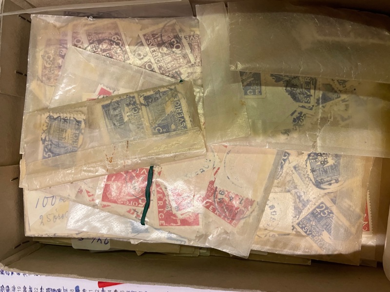 Lützen, Riksdagen och Postverket: Dubblett-lot i perg.påsar.