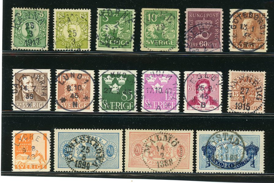 Samling 1855-1955 i Lindner-album (bra sorten).