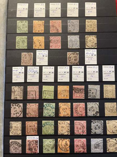 NORDDEUTSCHER POSTBEZIRK: o/x/BREV samling i insticks-album.