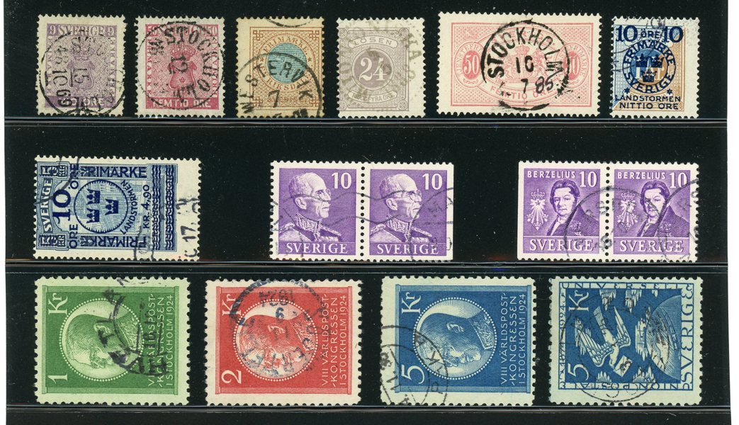 Samling 1855-1990 i Schaubek-album, lågt utrop!