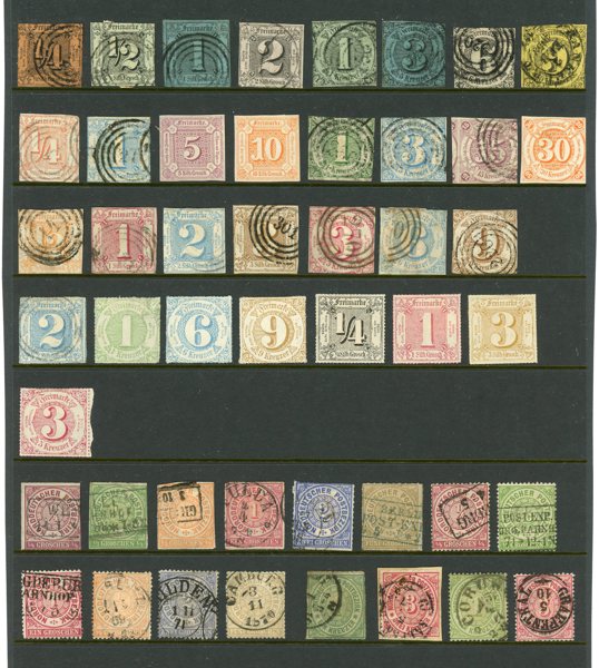 TYSKA STATER: 103st olika på två visirblad.