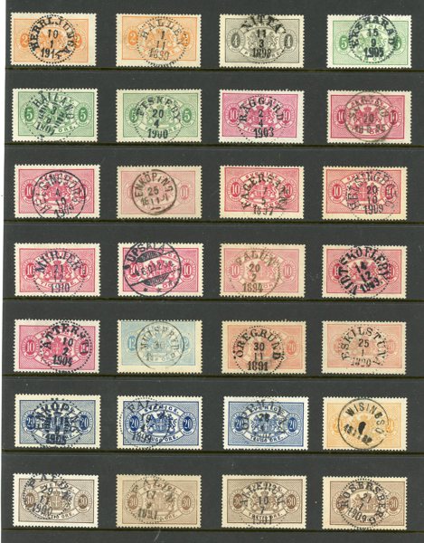 STORA TJÄNSTE: 28ex med lyx-stämplar i vacker lot.