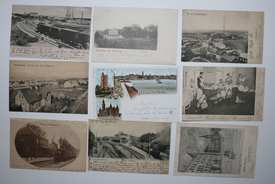 Korrespondens 175st topokort mest runt sekelskiftet.