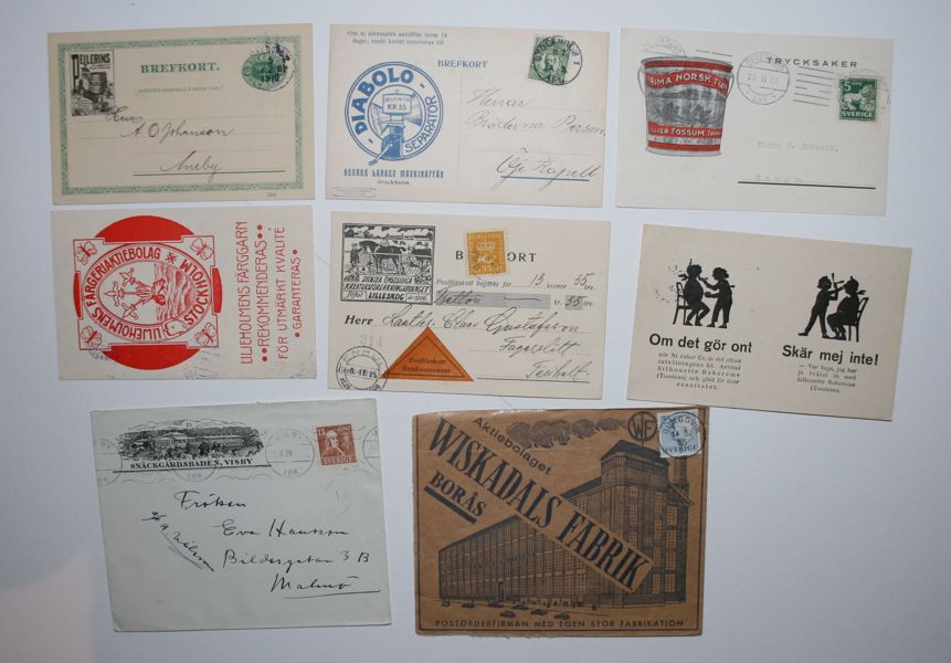 REKLAM-BREV/-KORT: 60st inkl flera trevliga.