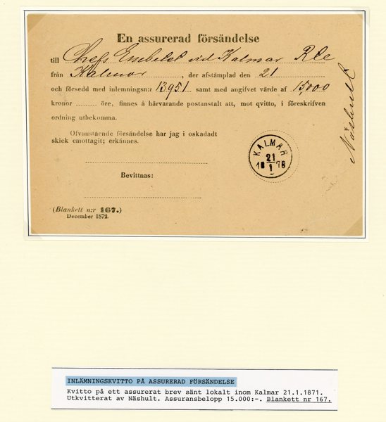 Posthistoria Assurans: 23 objekt. Ex Lars Ahrberg