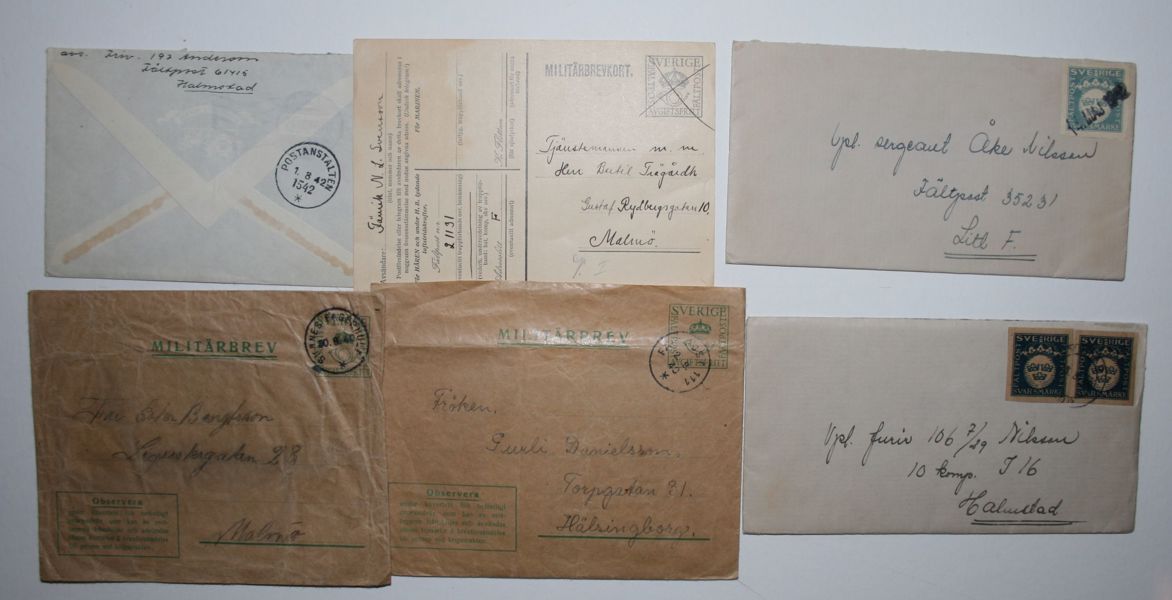 MILITÄR: ca 230st Militärbrev i tjock pärm och tjock bunt.