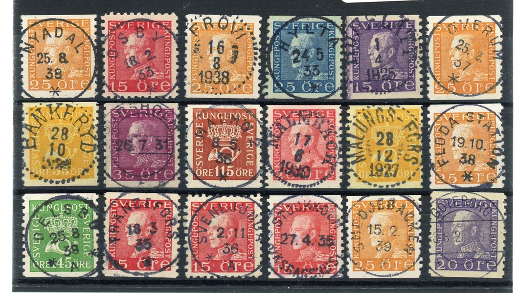 BANDMÄRKEN: visirpärm ca 1000ex med vackra stämplar.