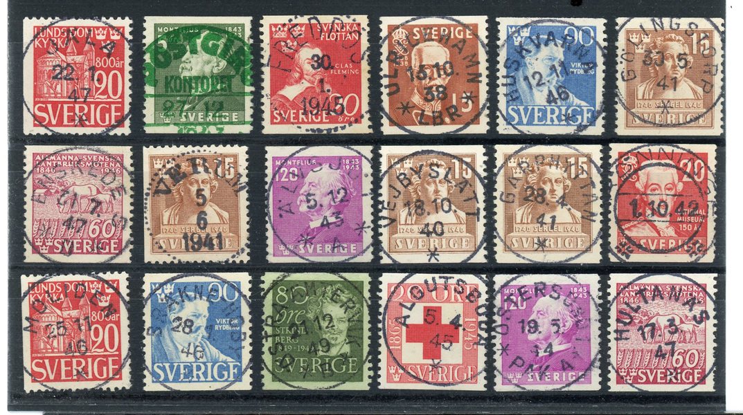 Ca 1000ex 1940-40tal med AB-lyxstämplar.