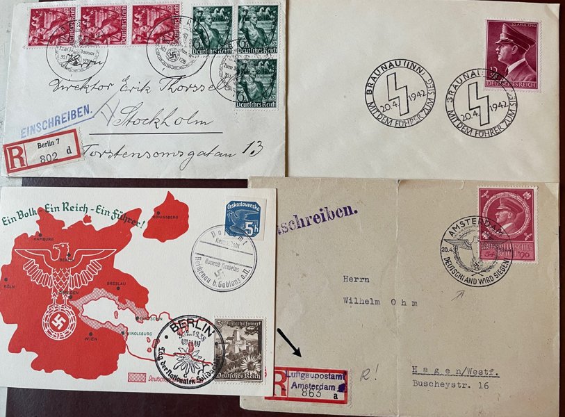 REICH: 20st brev och vykort med nazi-anknytning.
