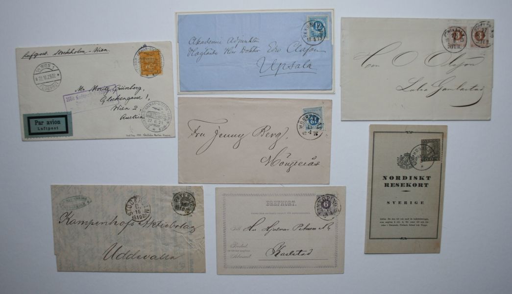 Pärm med ca 40st svenska försändelser, flera bättre.