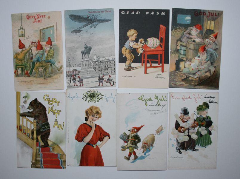 VYKORT: 37st topo/icketopo, bla järnvägs-stationer.