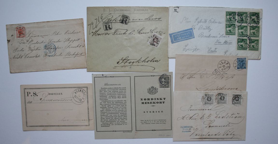 Album med ca 100st svenska försändelser, flera bättre.