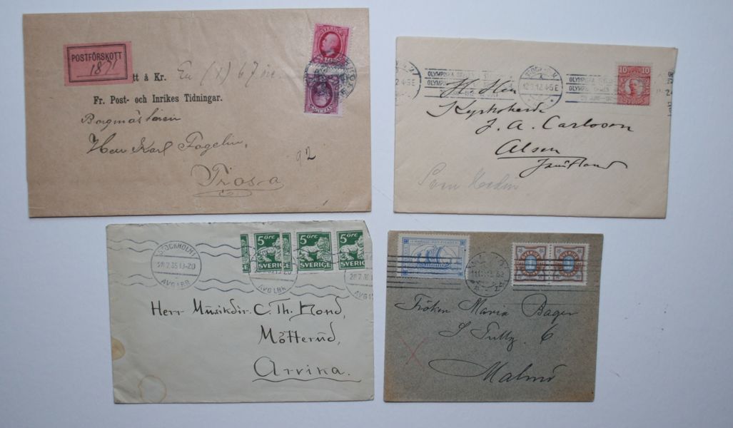 Pärm med ca 50st svenska försändelser inkl bättre.