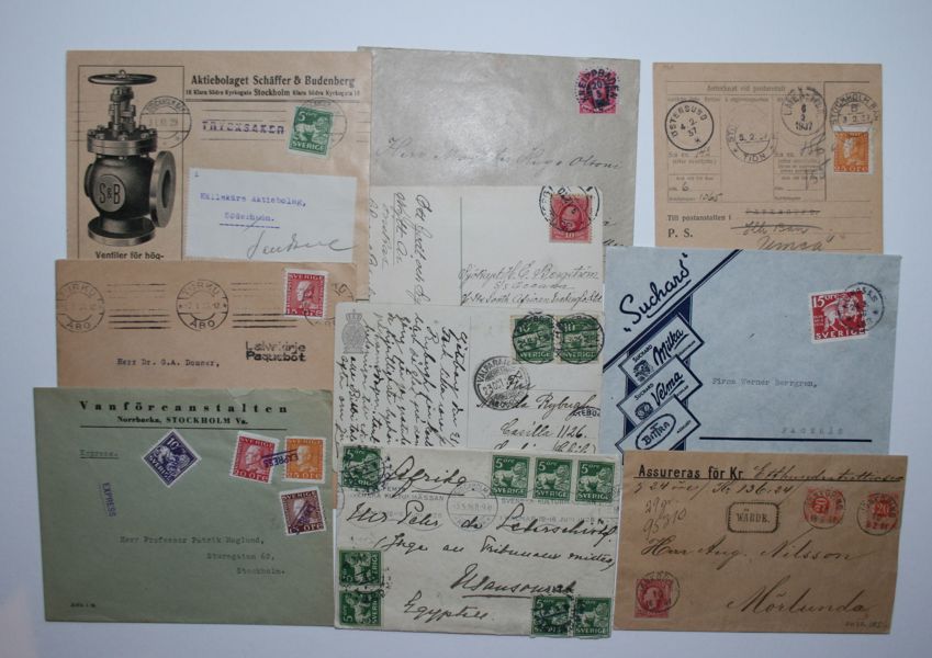 Pärm med ca 120st svenska försändelser inkl bättre.