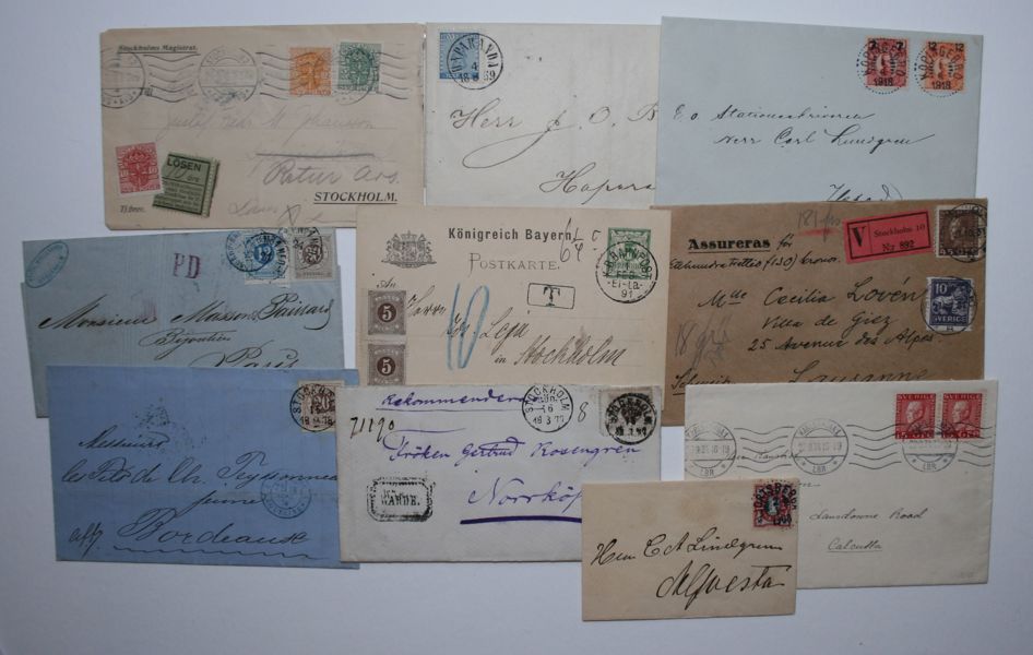 Pärm med 39st svenska försändelser inkl bättre.