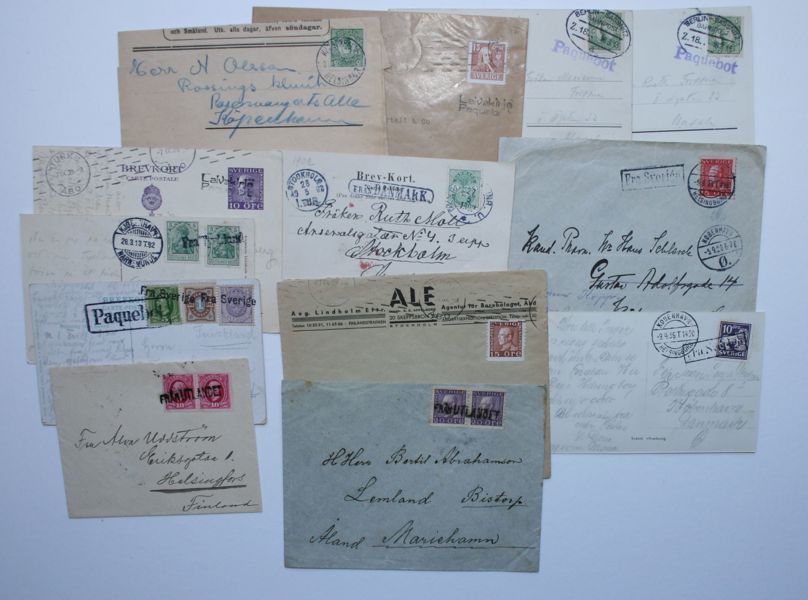 SJÖ-POST: 13st gamla försändelser.