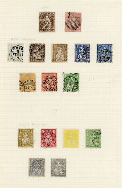 SCHWEIZ: samling 1854-1950tal inkl bättre.
