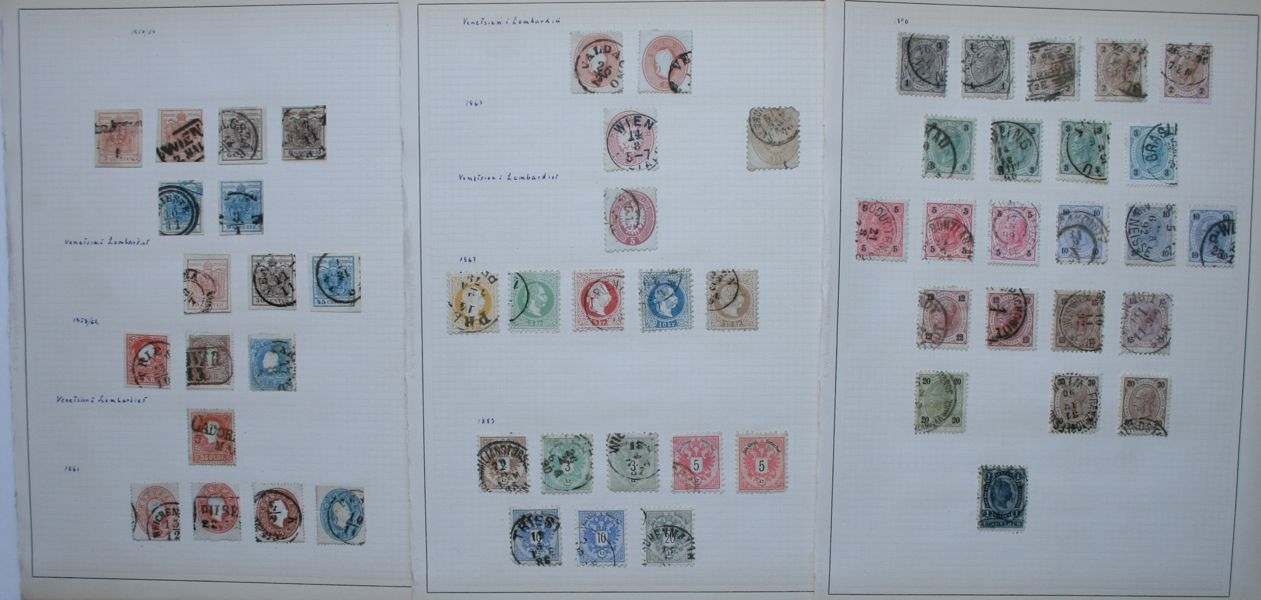 ÖSTERRIKE: samling klassiskt - 1950tal på albumblad.