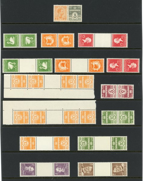 DANMARK: xx lot 15st Tete-Beché