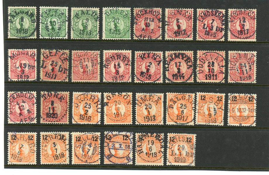 Medaljong: 30ex med prakt- och lyx-stämplar.