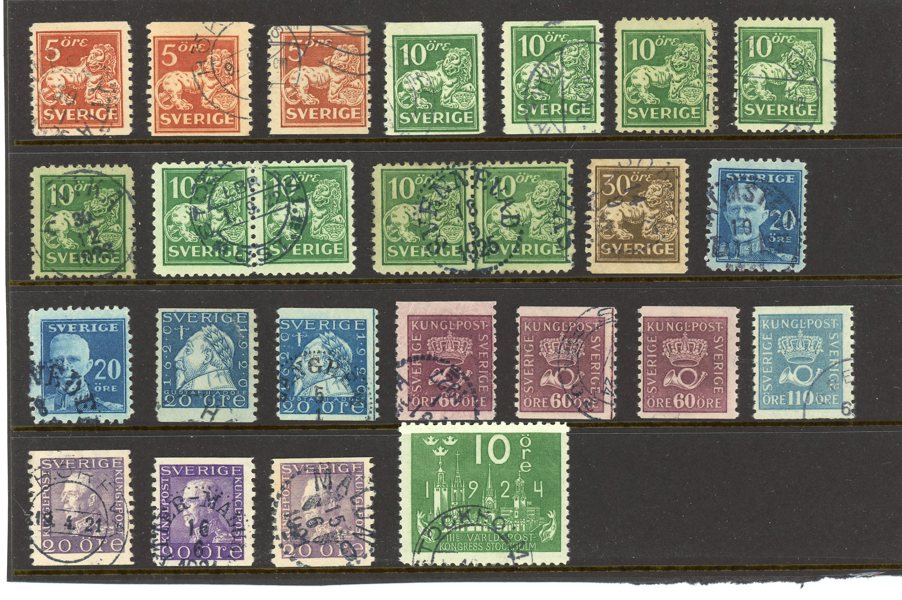 Bandmärken: lot vattenmärken, högt katalogvärde.