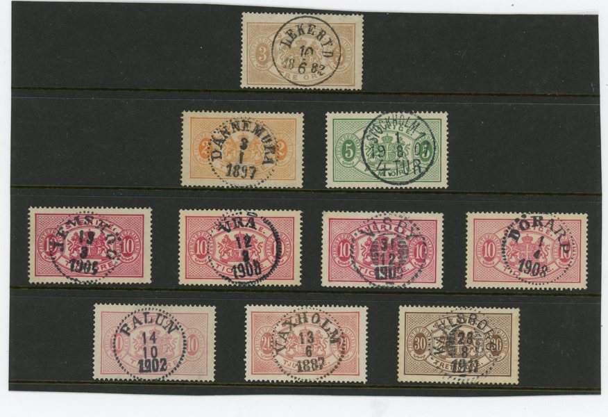 Tjänste 14 och 13: 10ex med lyx-stämplar.