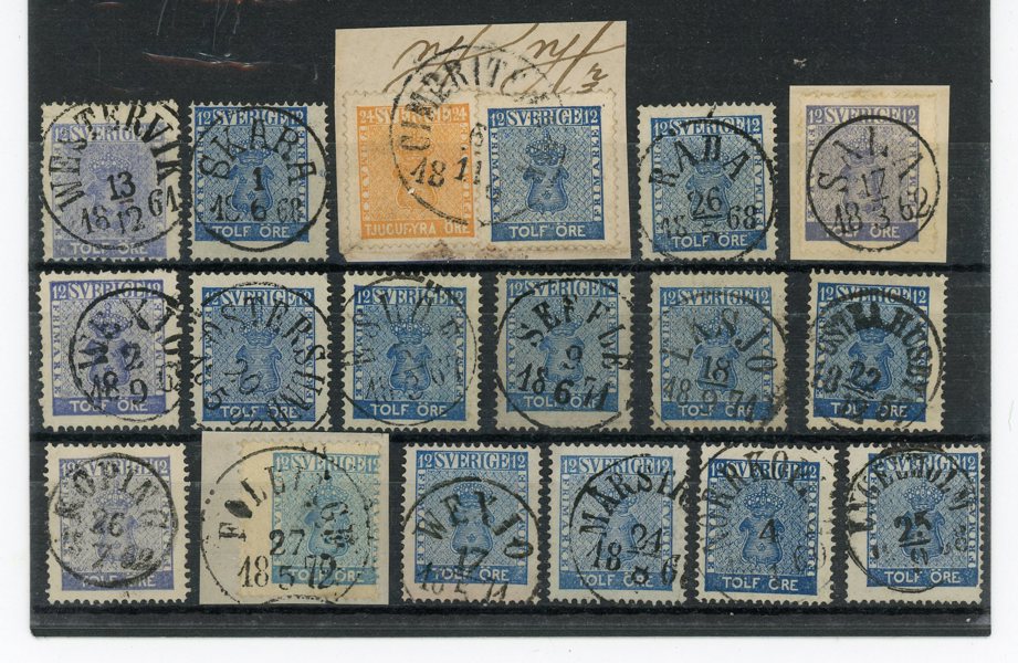 12ö Vapen: vacker lot med 17ex, bla Föllinge.