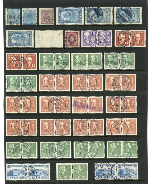 Stämplad lot med bla 17öre Lejon och BC/CB-par.