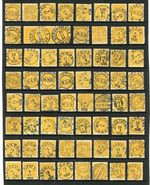 35öre Emblem: lot inkl många vackra stämplar och vm.