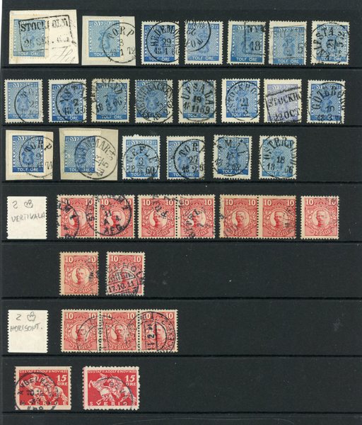 Lot bla vackra 12öre Vapen och "Flamman" i två ex.