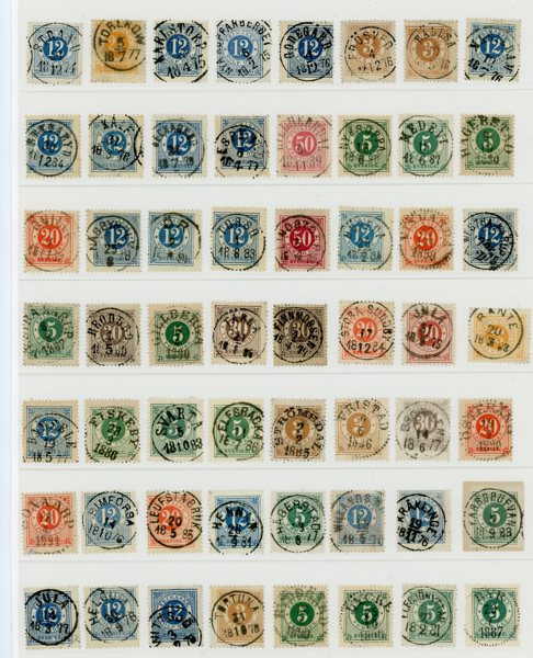 RINGTYP: 56ex med vackra stämplar mest småorter.