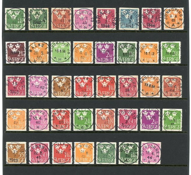 TRE KRONOR: 39ex med mest lyx-stämplar.