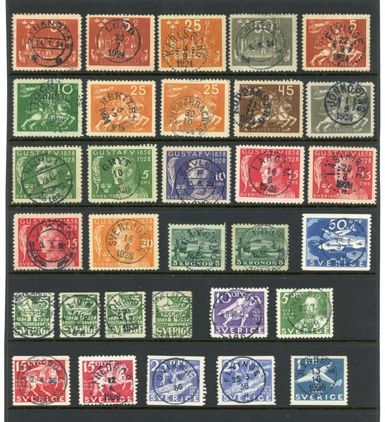 UPU-1936: lot 31ex med prakt- och lyx-stämplar.