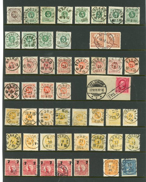 Lot mest Ringtyp T13 inkl vackra stämplar.