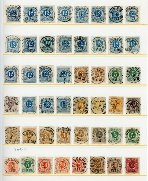 Visirpärm, rörig men många vackra stämplar.