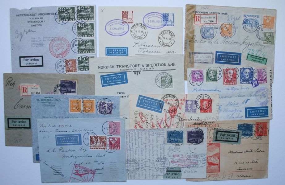 Luftpost: 40st oftast bättre försändelser i pärm.