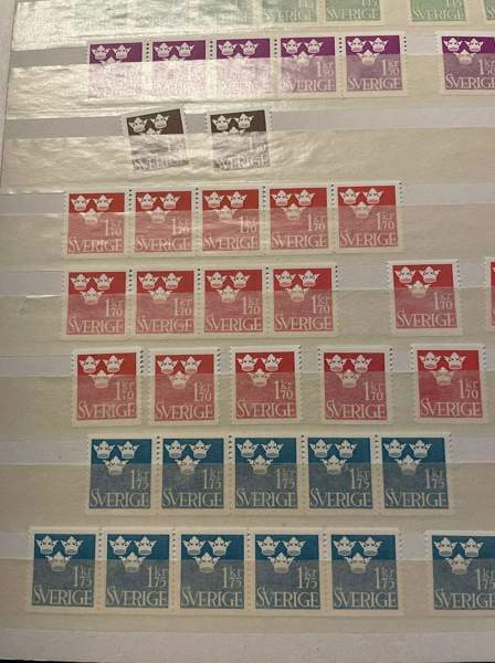 TRE KRONOR: xx lagerbok med högt katalogvärde.