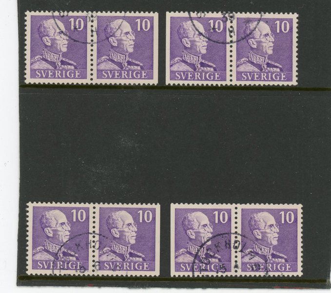 F269 BC/CB: fyra stämplade felfria ex.