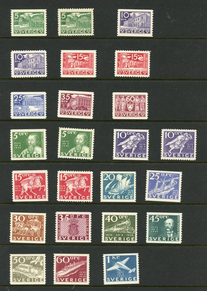 xx praktserier Riksdagen och Postverket.