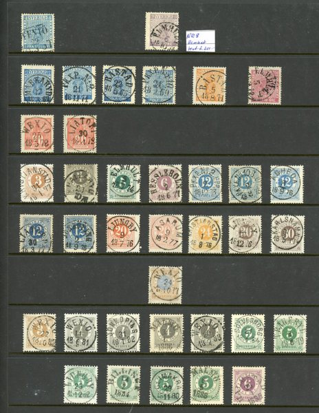 Samling Skilling-Ringtyp inkl Tjänste, massor av vackra stämplar.