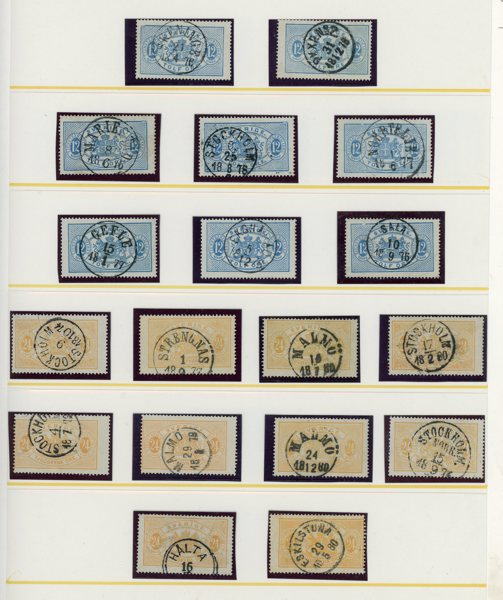 TJÄNSTE 14 och 13: samling i nyanser med mycket pr-lyx stämplar.