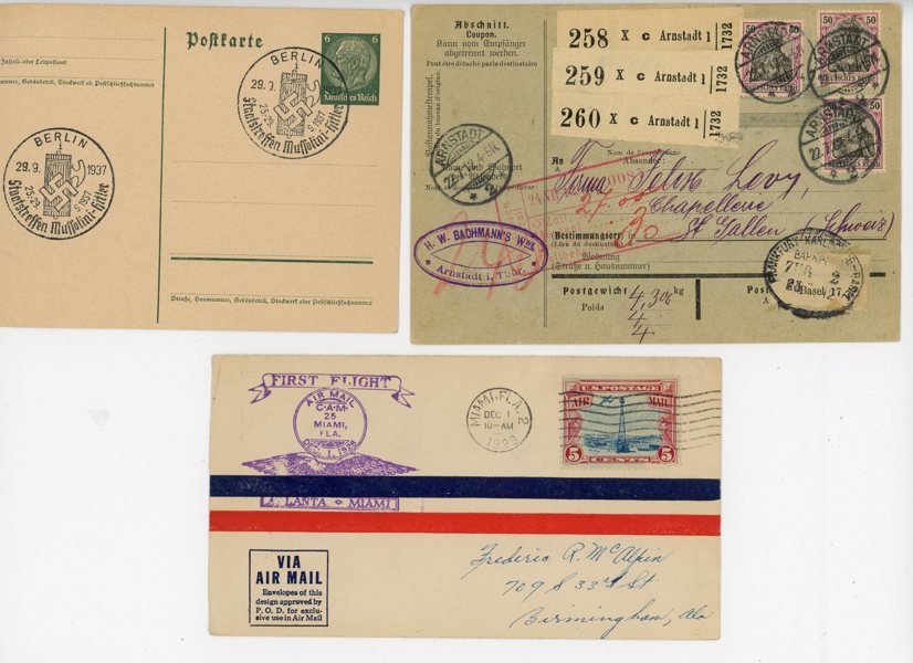 HELA VÄRLDEN: låda ca 280 försändelser.