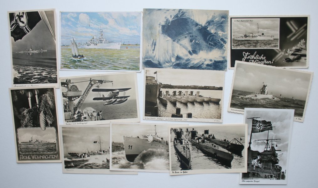VYKORT REICH: Kriegsmarine WW II, 120st.