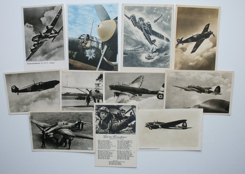 VYKORT REICH Luftwaffe WW II; ca 120st inkl många bra.