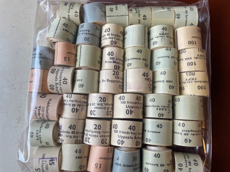 SLANIA: 40st komplett 100-rullar med märken graverade av honom.