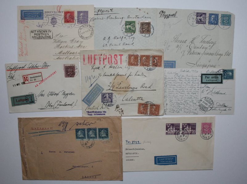 LUFTPOST: 37st brev, bla till Tyskland 1920.